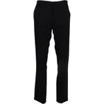 Dolce & Gabbana Black Wool Stretch Dress Formal Slim Fit Pant PAN74580- 54