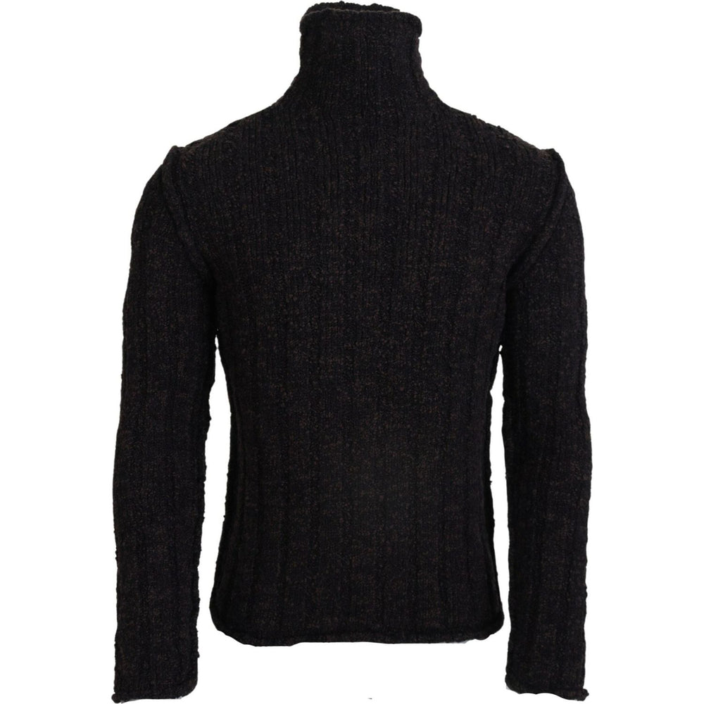 Dolce & Gabbana Brown Wool Knit Turtleneck Pullover Sweater TSH83749- 44