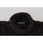 Dolce & Gabbana Brown Wool Knit Turtleneck Pullover Sweater TSH83749- 44