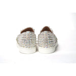Christian Louboutin White Ab/Clear Ab Roller Boat Woman Flat Sneaker CL059-35.5-FBB-162