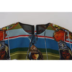 Dolce & Gabbana Multicolor Sicily Silk A-line Long Gown Dress DR28908-40