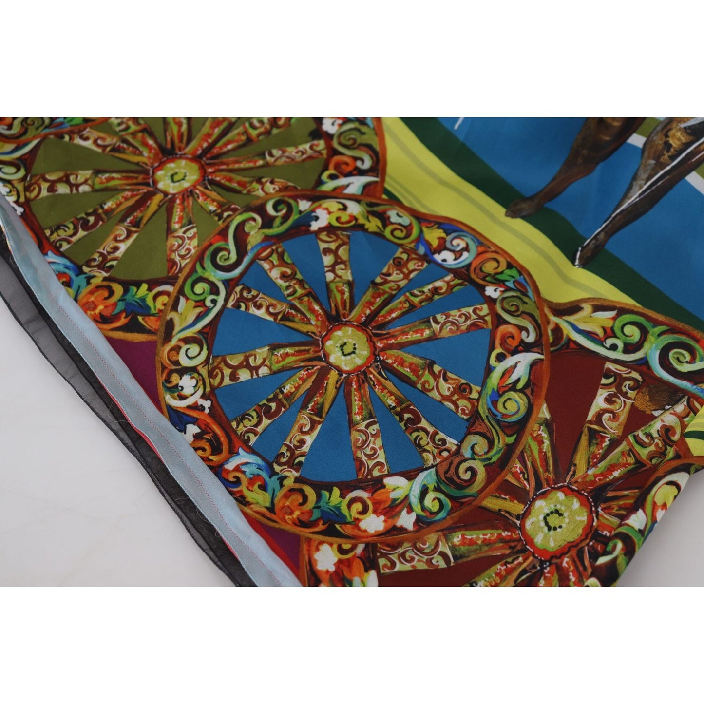 Dolce & Gabbana Multicolor Sicily Silk A-line Long Gown Dress DR28908-40