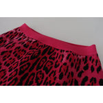 Dolce & Gabbana Pink Leopard High Waist A-line Mini Skirt SKI1901 - 40