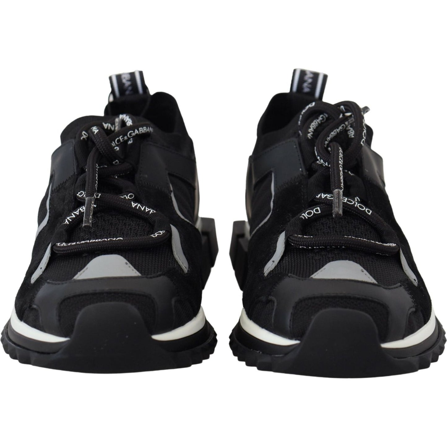 Dolce & Gabbana Black Mesh Sorrento Trekking Sneakers Shoes LA10186- 35.5