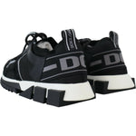 Dolce & Gabbana Black Mesh Sorrento Trekking Sneakers Shoes LA10186- 35.5