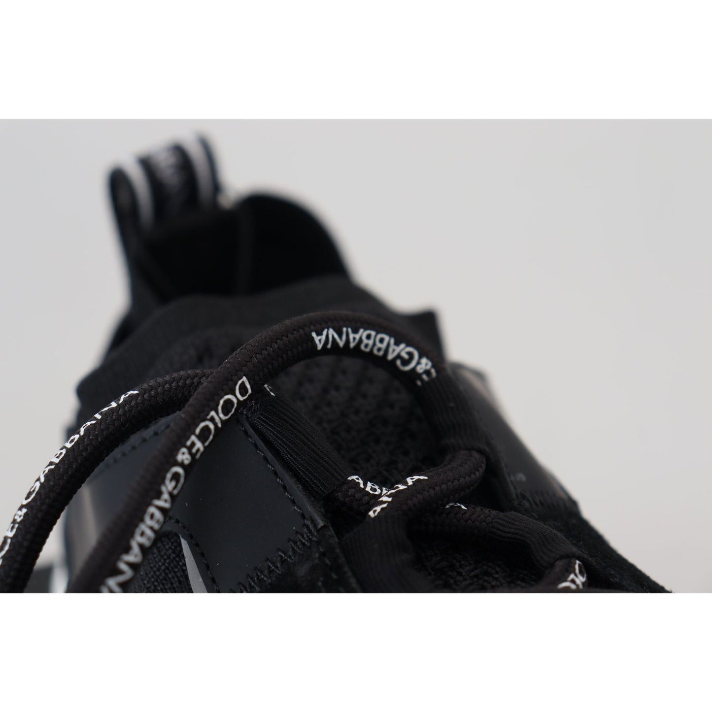 Dolce & Gabbana Black Mesh Sorrento Trekking Sneakers Shoes LA10186- 35.5