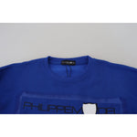 Philippe Model Blue Printed Long Sleeves Pullover Sweater TSH83292-38