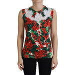 Dolce & Gabbana White Floral Wool Lace Vest Tank Top TSH8079-38