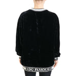Dolce & Gabbana Black Velvet Crewneck Pullover Sweater TSH83152- 38