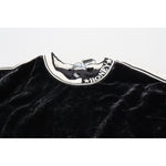 Dolce & Gabbana Black Velvet Crewneck Pullover Sweater TSH83152- 38