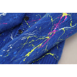 Dolce & Gabbana Blue Color Splash Mohair Cardigan Sweater TSH83692- 40