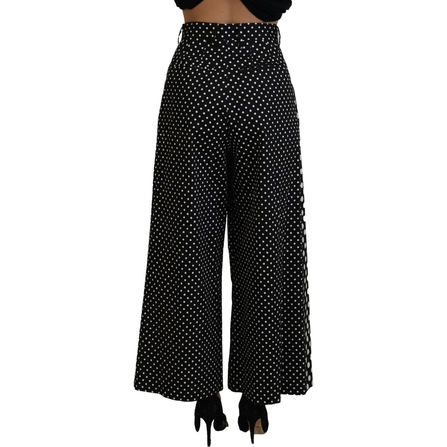 Dolce & Gabbana Multicolor Polka Dots High Waist Pants PAN74592- 38
