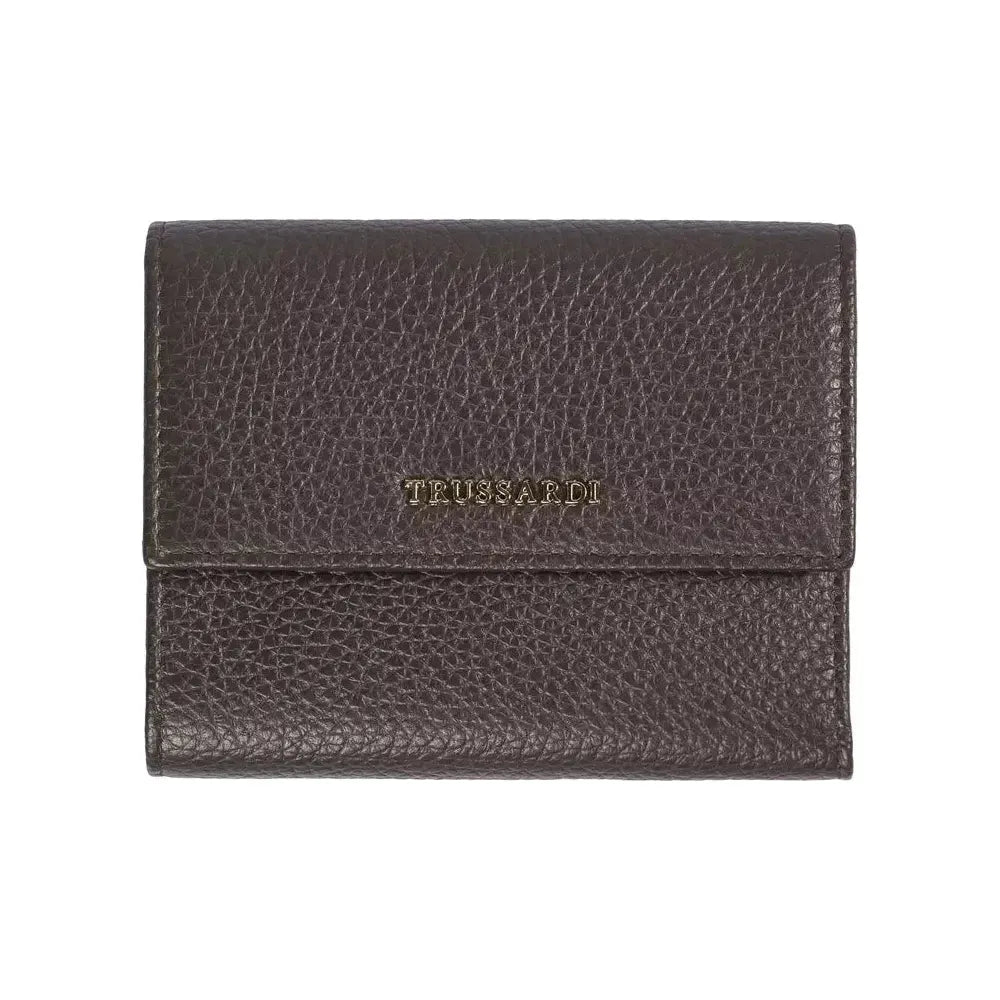 Trussardi Brown Leather Women Wallet TR-20724