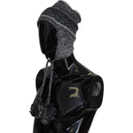 Dolce & Gabbana Gray Warm Fleece Ear Flaps Knit Beanie Hat HAT9490