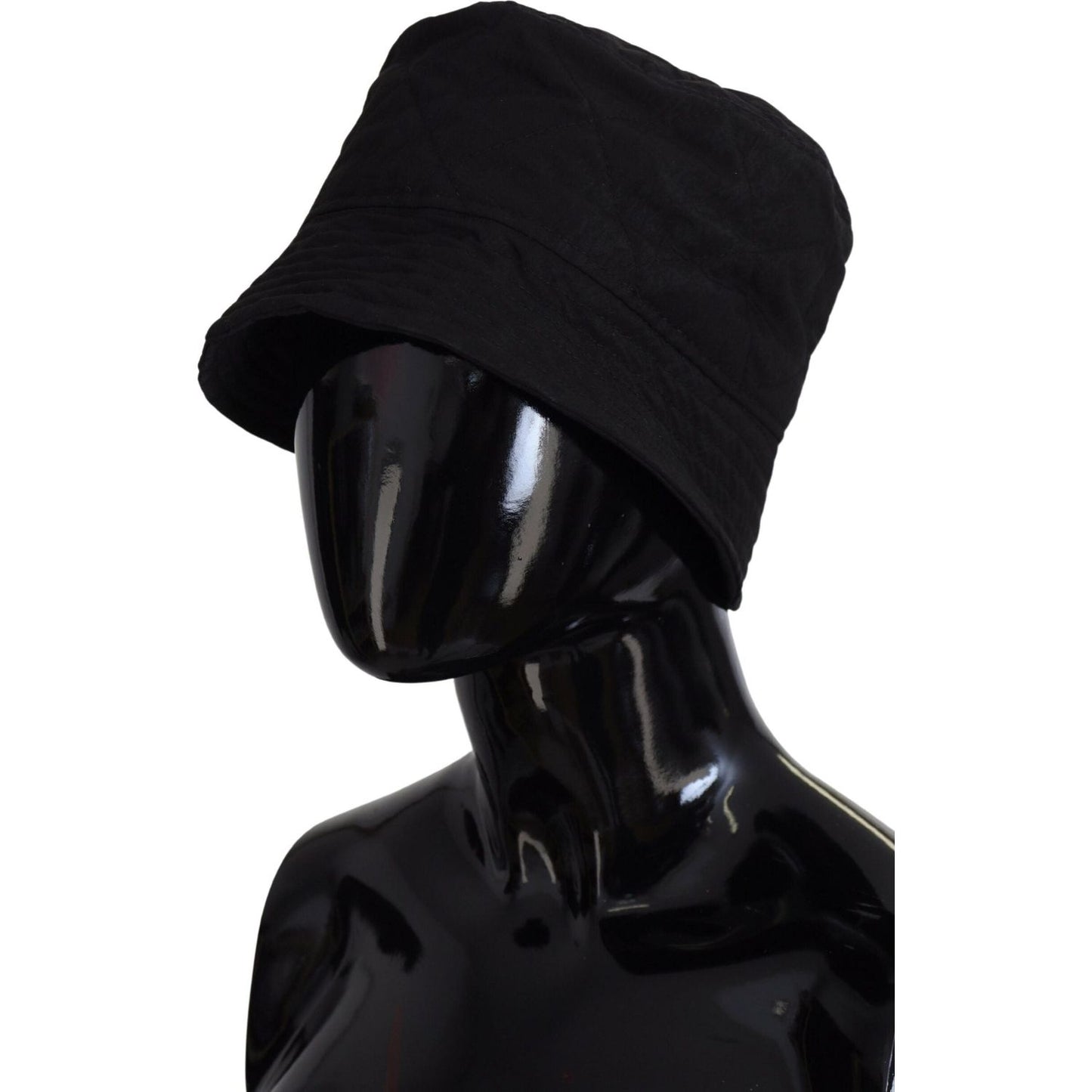 Dolce & Gabbana Black Nylon Women Bucket Cap Hat HAT9456-57