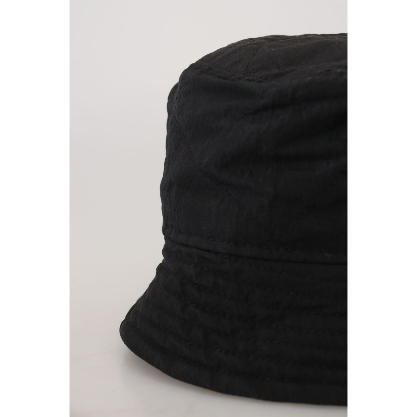 Dolce & Gabbana Black Nylon Women Bucket Cap Hat HAT9456-57