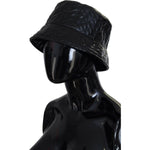 Dolce & Gabbana Black Quilted Faux Leather Women Bucket Cap Hat HAT9467-57