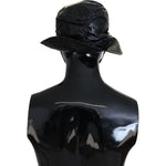 Dolce & Gabbana Black Quilted Faux Leather Women Bucket Cap Hat HAT9468-57