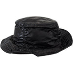 Dolce & Gabbana Black Quilted Faux Leather Women Bucket Cap Hat HAT9468-57