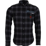 Dolce & Gabbana Black Gray Check Men Long Sleeves Shirt TSH83670-39