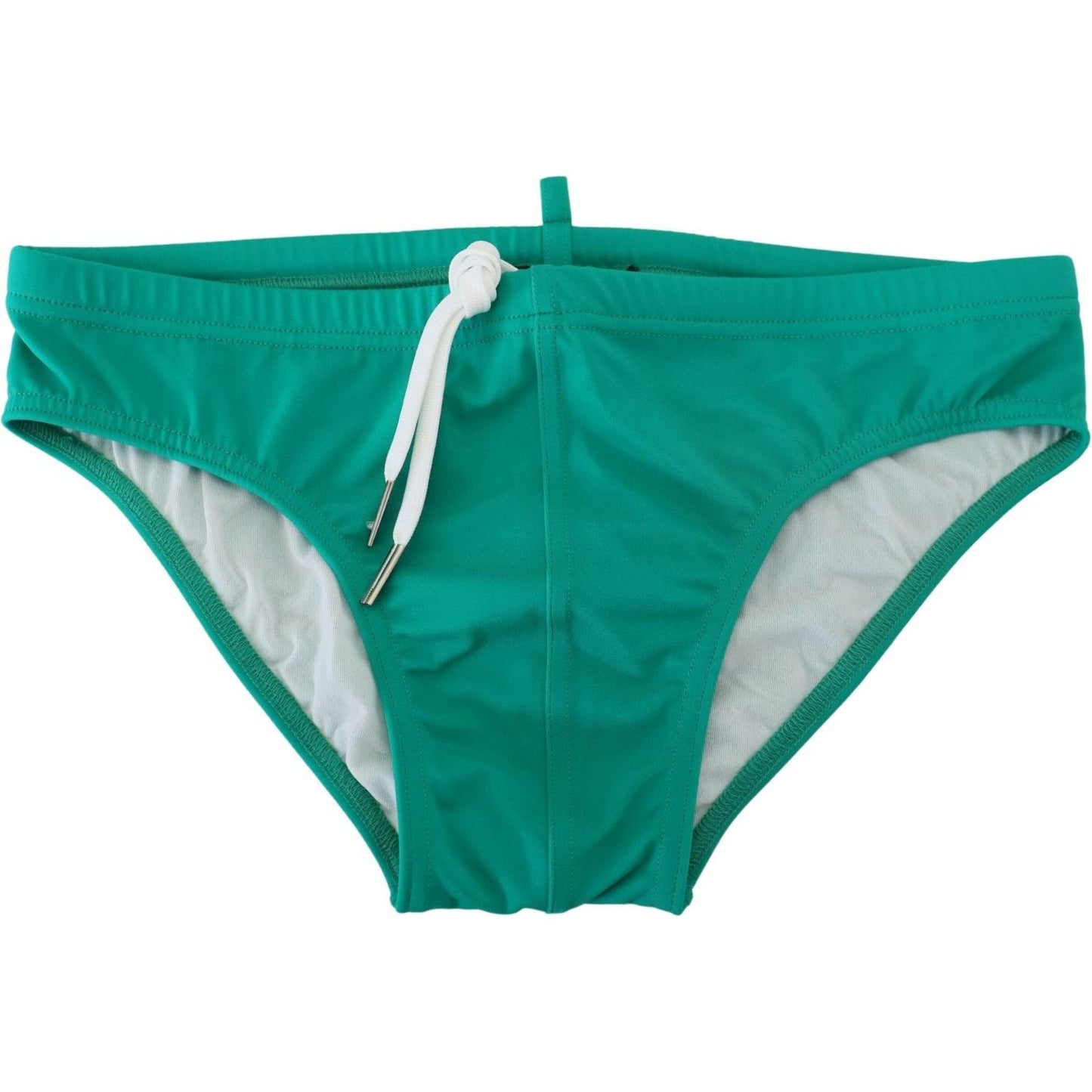 Dsquared² Green White Logo Print Men Swim Brief Swimwear BIK1683 - 48