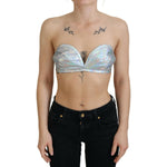 Dolce & Gabbana Silver Holographic Effect Bustier Brassiere Top TSH83154 -40