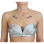 Dolce & Gabbana Silver Holographic Effect Bustier Brassiere Top TSH83154 -40