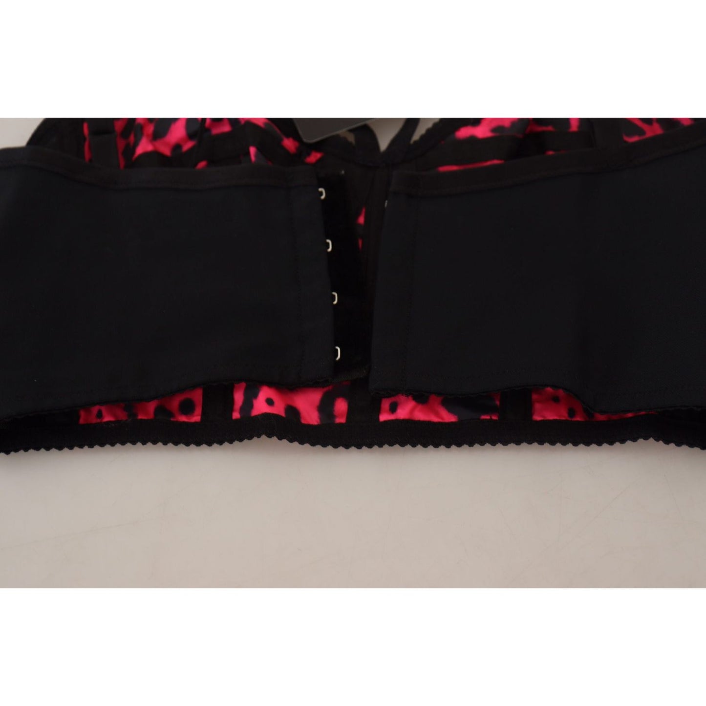 Dolce & Gabbana Pink Leopard Print Cropped Bustier Corset Top TSH83158 -40