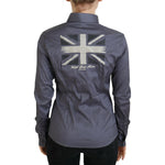 U.S. POLO ASSN. Gray Printed Long Sleeves Collared Top TSH83212 -38