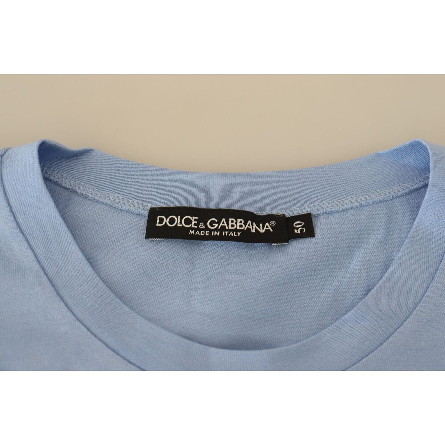 Dolce & Gabbana Light Blue Happy New Year 2017 Cotton T-shirt TSH83826- 50