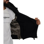 Dolce & Gabbana Black Nylon Hooded Full Zip Men Coat Jacket JKT3595-50