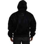 Dolce & Gabbana Black Nylon Hooded Full Zip Bomber Jacket JKT3610-48