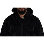 Dolce & Gabbana Black Nylon Hooded Full Zip Bomber Jacket JKT3610-48