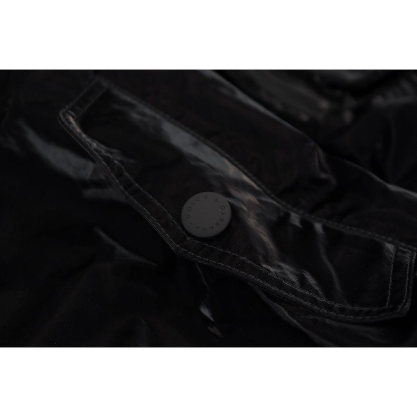 Dolce & Gabbana Black Nylon Hooded Full Zip Bomber Jacket JKT3610-48
