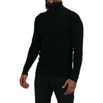 Dolce & Gabbana Black Silk Turtle Neck Pullover Sweater TSH83962-54