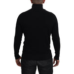 Dolce & Gabbana Black Silk Turtle Neck Pullover Sweater TSH83962-54