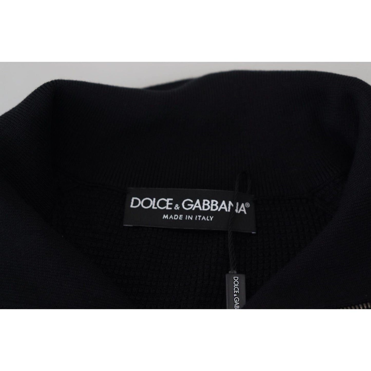 Dolce & Gabbana Black Silk Turtle Neck Pullover Sweater TSH83962-54