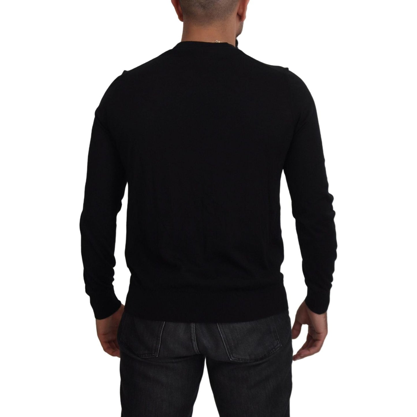Dolce & Gabbana Black Cashmere Button Down Cardigan Sweater TSH83993-50