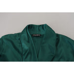 Dolce & Gabbana Green Silk Waist Belt Robe Sleepwear JKT3588-46
