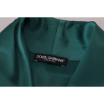 Dolce & Gabbana Green Silk Waist Belt Robe Sleepwear JKT3588-46