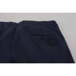 Dolce & Gabbana Dark Blue Cotton Chino Formal Pants PAN74722-56