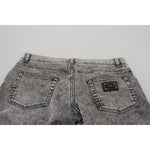 Dolce & Gabbana Grey Washed Cotton Slim Fit Men Denim Jeans PAN74729-44