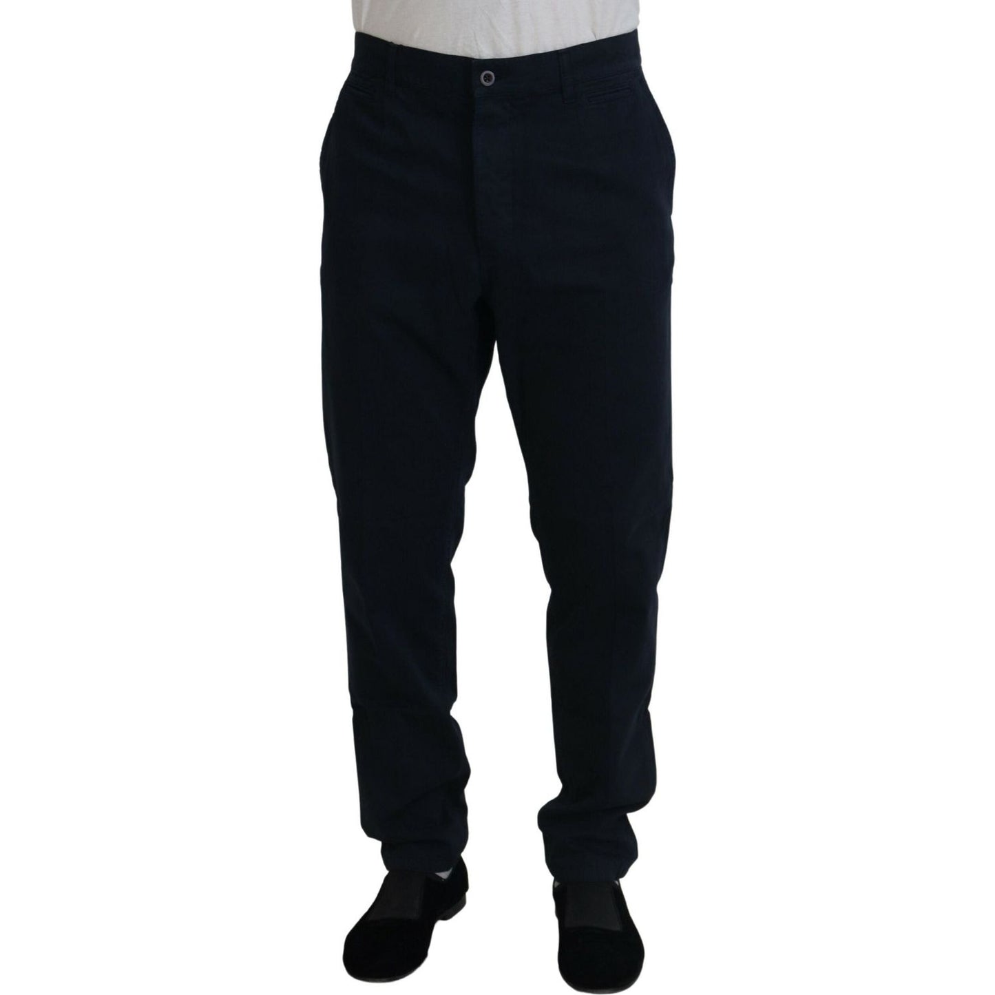 Dolce & Gabbana Blue Cotton Dress Formal Men Pants PAN74740-52