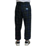 Dolce & Gabbana Multicolor Checkered Wool Men Jogger Pants PAN74780-48