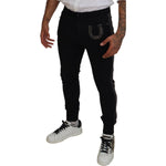 Dolce & Gabbana Black Wool Horseshoe Jogger Pants PAN74799-52