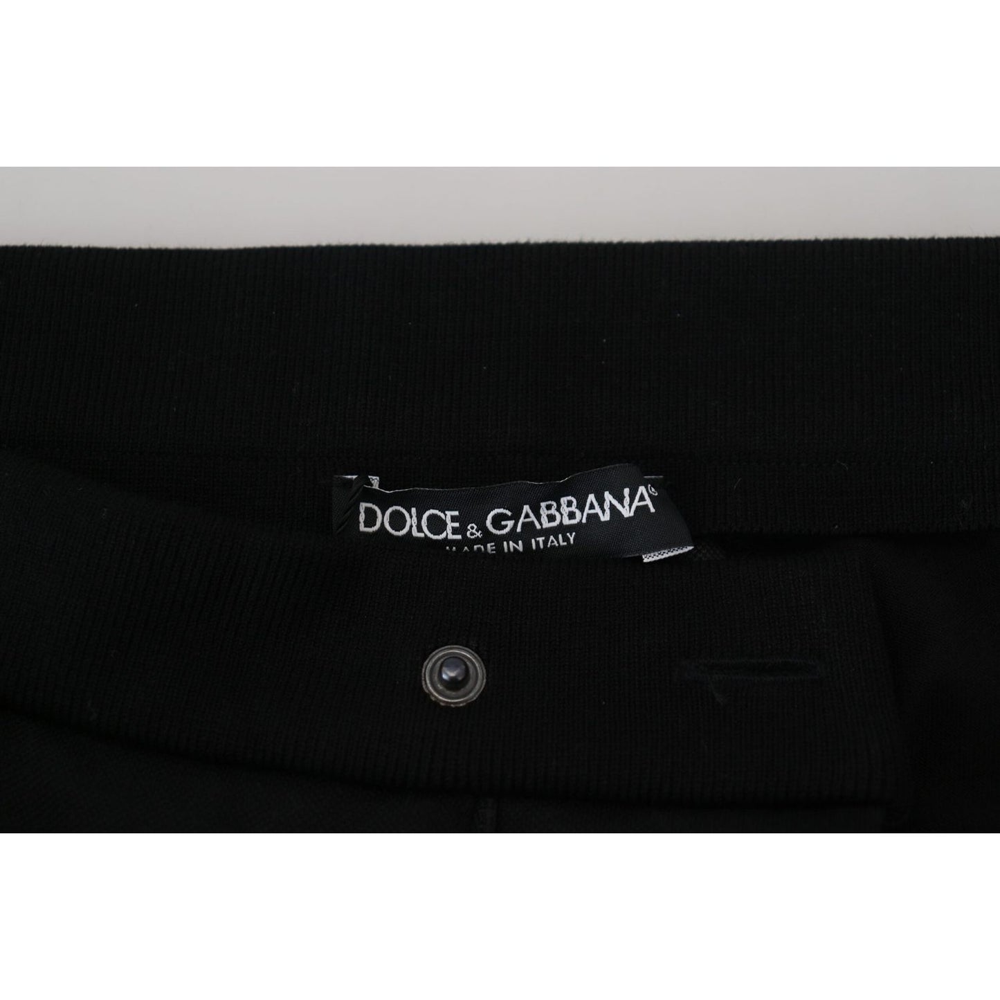 Dolce & Gabbana Black Wool Horseshoe Jogger Pants PAN74799-52