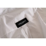 Dolce & Gabbana White Logo Cotton Casual Long Sleeves Shirt TSH84139-41