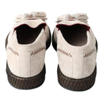 Dolce & Gabbana Elegant Ivory Leather Espadrilles Dolce & Gabbana Black