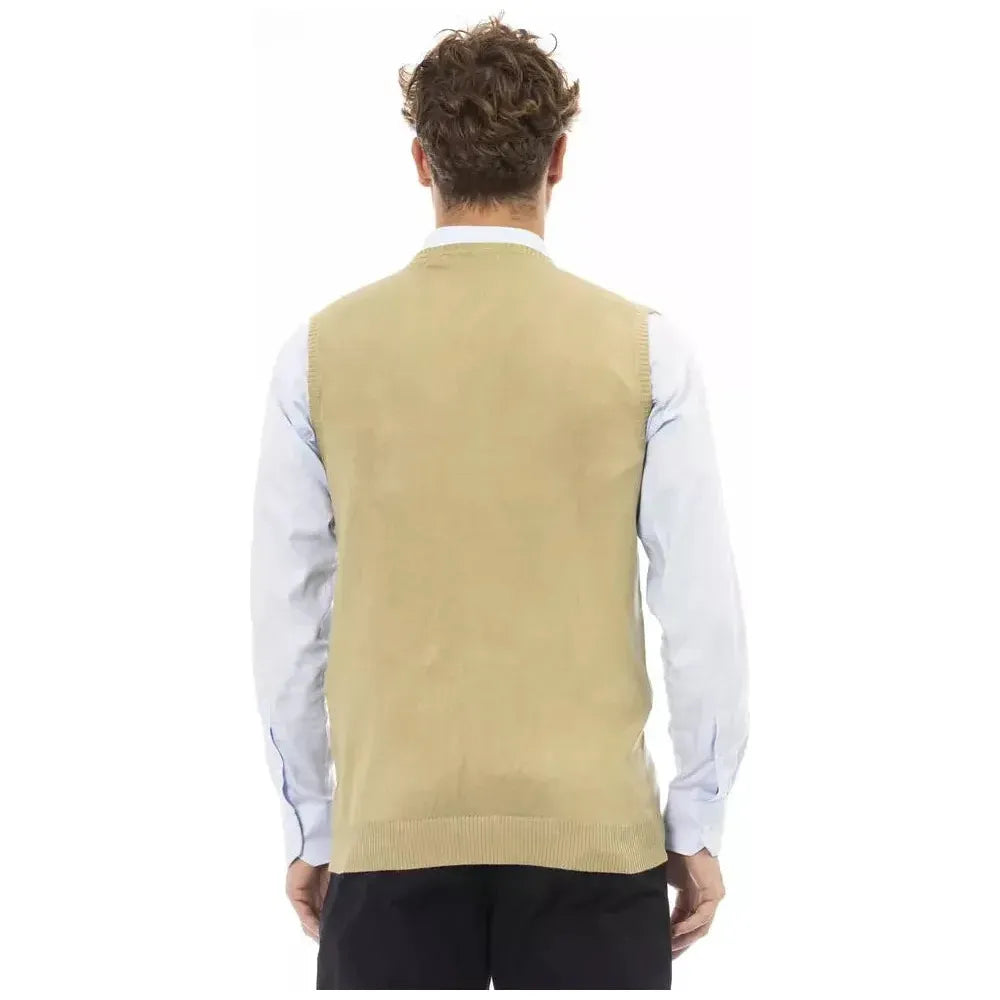 Alpha Studio Beige Viscose Men Jacket AL-23471-IT48 | M