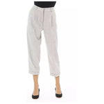 Alpha Studio Gray Wool Women Pants